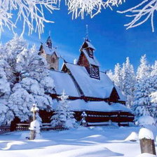 Схема вышивки «зимний день»