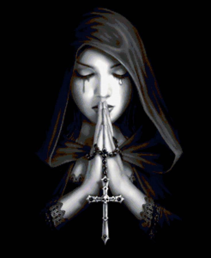 Готика - крест, готика, фэнтези, красота женщины, девушка, анна стоукс - предпросмотр