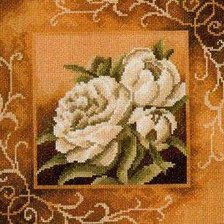 Схема вышивки «пионы»