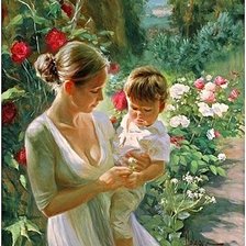 Схема вышивки «Мать и ребенок»