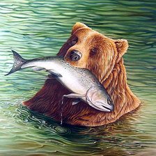 Схема вышивки «Медведь»