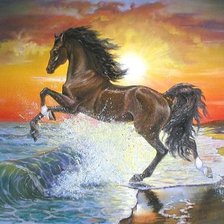 Схема вышивки «Арабский скакун»