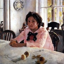 Девочка с персиками. Серов
