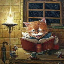 Схема вышивки «кот ученый»