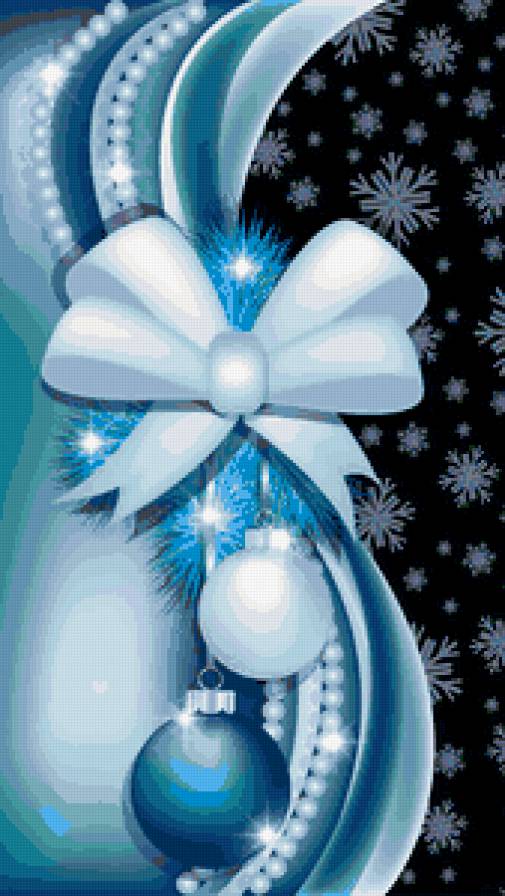 новогодняя - шарики, игрушки, снежинки, бант, гирлянда, новый год, бусы - предпросмотр