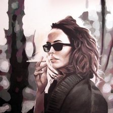 Схема вышивки «Девушка в городе»