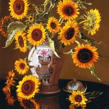 Схема вышивки «подсолнухи»