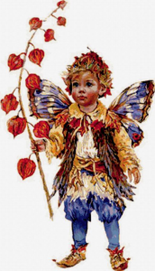 №423653 - живопись, мальчик, дети, эльфы, феи, цветы, сказки, фэнтези - предпросмотр