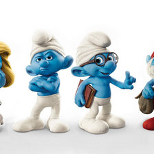 Схема вышивки «Смурфики»