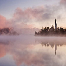 Схема вышивки «замок в тумане»