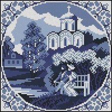 Схема вышивки «гжель2»