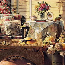 Схема вышивки «на веранде»