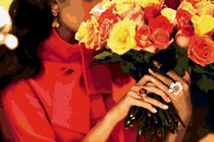 аромат - розы.украшения, девушка, аромат - предпросмотр