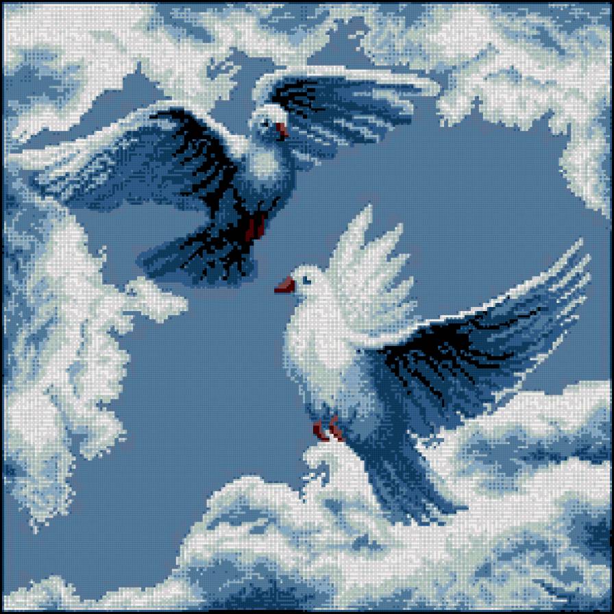 голуби - птицы, любовь, голуби - предпросмотр