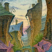 Схема вышивки «Городской пейзаж.»