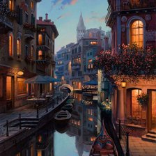 Схема вышивки «Городской пейзаж.»