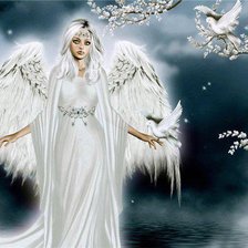 Схема вышивки «ангел»