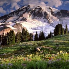 Схема вышивки «горы»