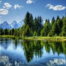 Схема вышивки «озеро»