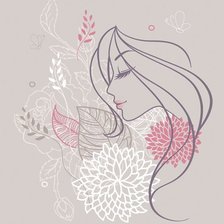 Схема вышивки «девушка-осень»