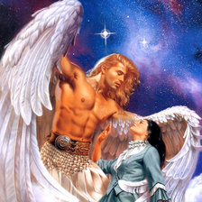 Схема вышивки «в объятьях ангела»