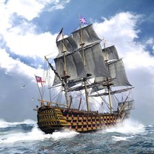 Схема вышивки «Корабль»