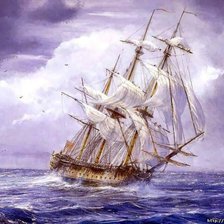 Схема вышивки «Корабль»