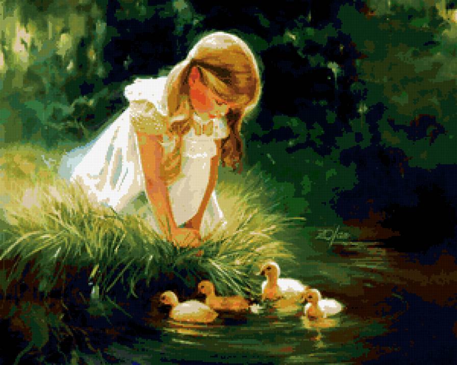 Беззаботное детство - картина - предпросмотр