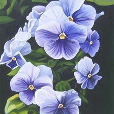 Схема вышивки «незабудки»