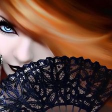 Схема вышивки «Женщина - загадка»