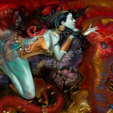 Схема вышивки «русалка»