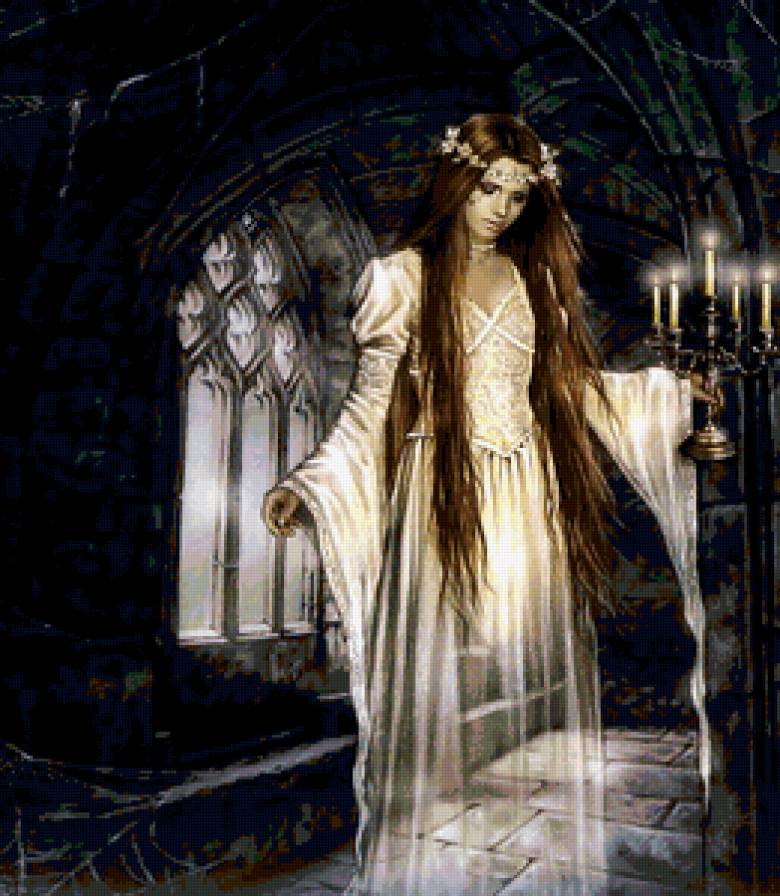 Привидение - девушка, привидение, призрак, готика - предпросмотр