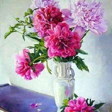 Схема вышивки «пионы»