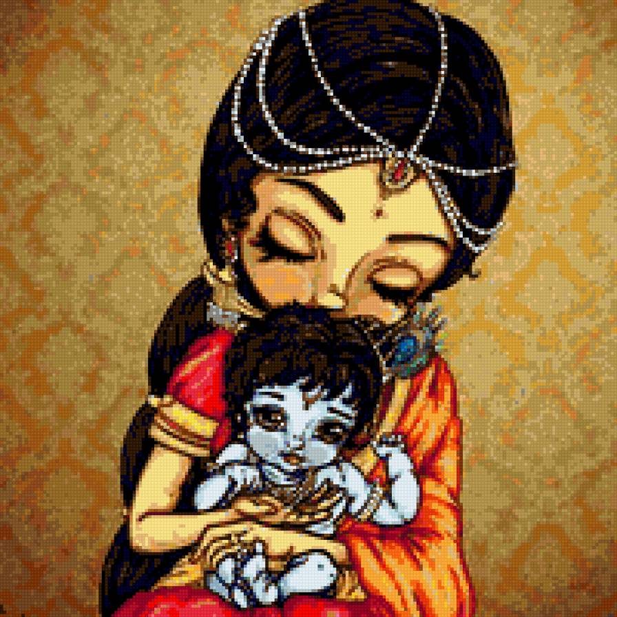 Кришна и Яшода - предпросмотр