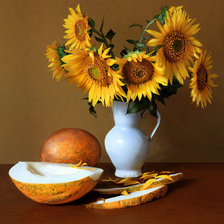 Схема вышивки «подсолнухи»