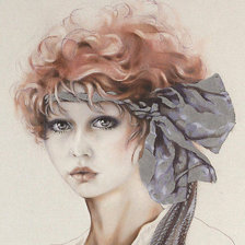 Схема вышивки «девушка»