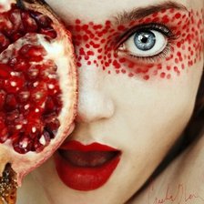 Схема вышивки «Девушка с гранатом»