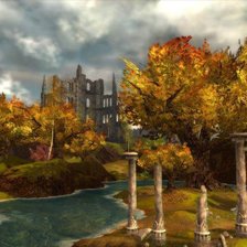 Схема вышивки «Развалины»