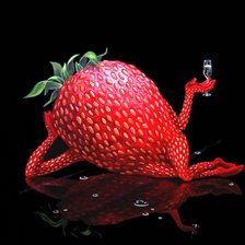 Схема вышивки «клубника»