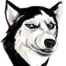 Схема вышивки «волк»