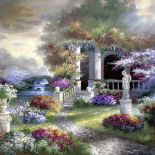 Схема вышивки «красивый сад»