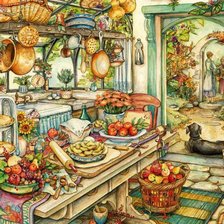 Схема вышивки «кухня»