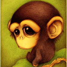 Схема вышивки «обезьянка»