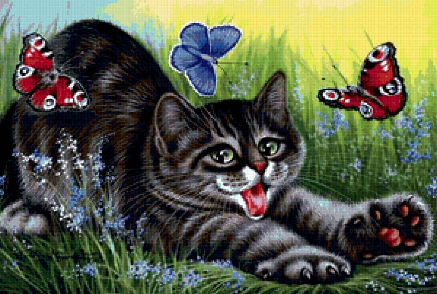 Кот-озорник - кошки, животные - предпросмотр