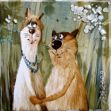 Схема вышивки «кошки»