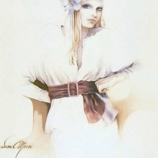 Схема вышивки «девушка»