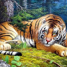 Схема вышивки «Бенгальский тигр»