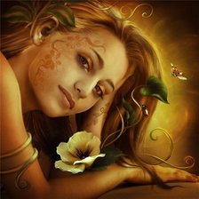 Схема вышивки «Девушка»