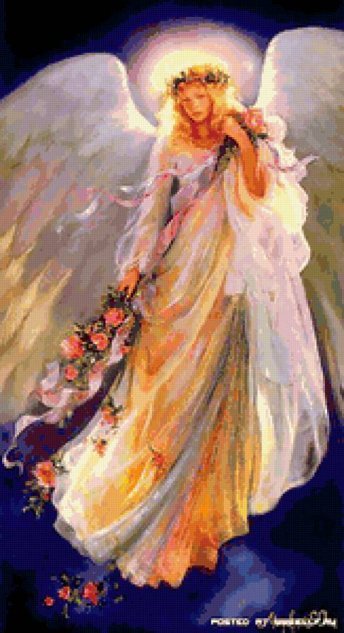 №426678 - ангел, живопись, мэри бэкстер, люди, девушка, фэнтези - предпросмотр