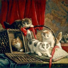 Схема вышивки «котята»